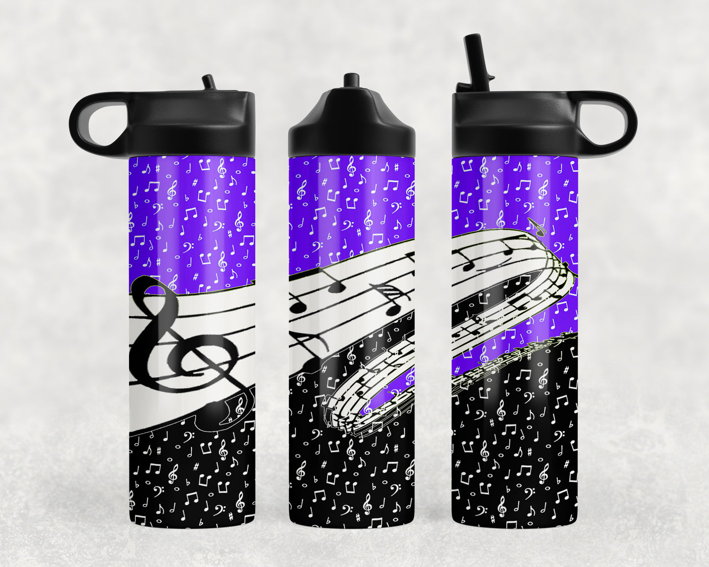 Music Notes Water Bottle - 237