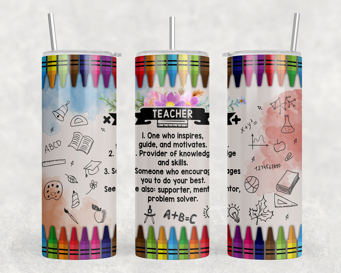 Teacher 20oz Skinny Tumbler - 2384