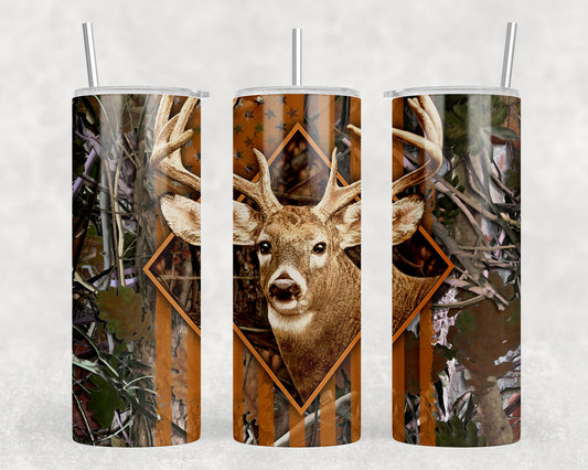 Camo Deer 20oz Skinny Tumbler - 2393