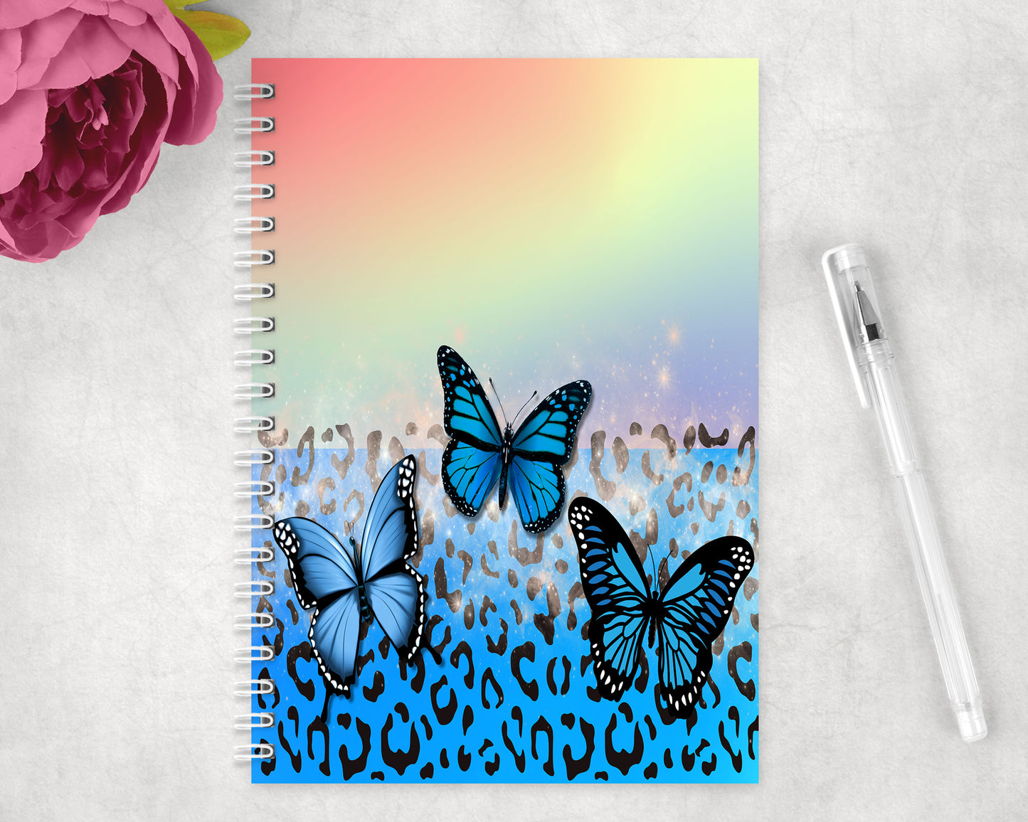 Butterfly Spiral Lined A5 Journal - 240