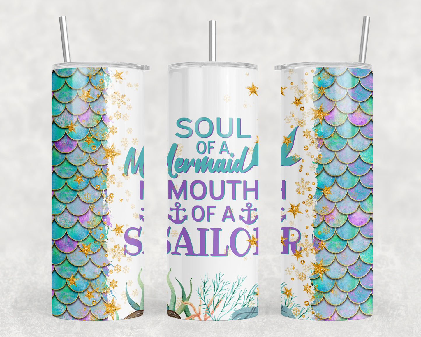 Mermaid 20oz Skinny Tumbler - 2411