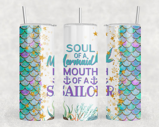 Mermaid 20oz Skinny Tumbler - 2411