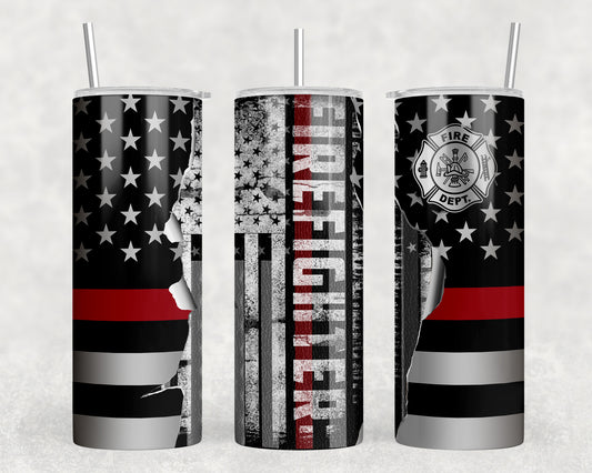 Fire Fighter 20oz Skinny Tumbler - 2415