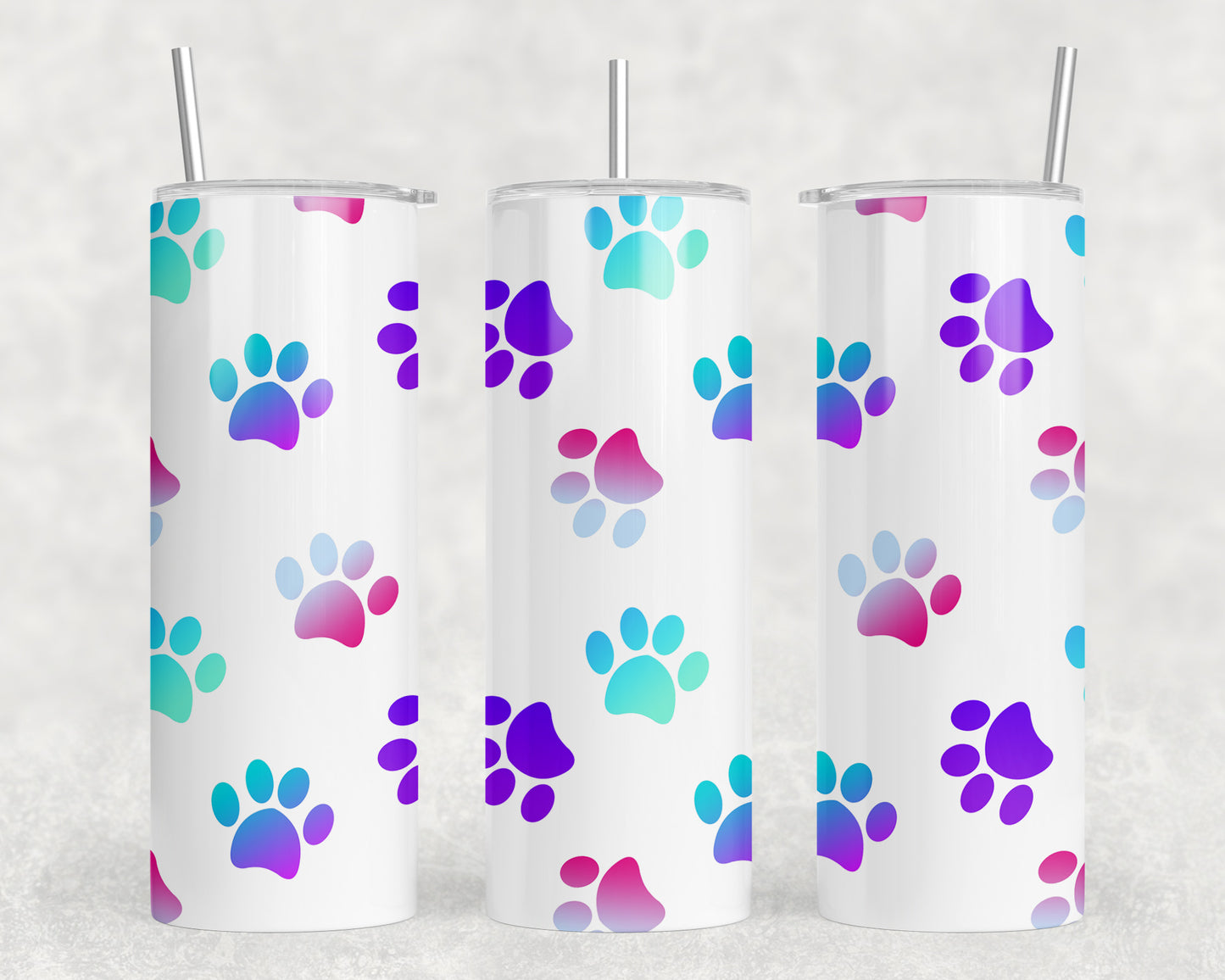 Paw Prints 20oz Skinny Tumbler - 2417