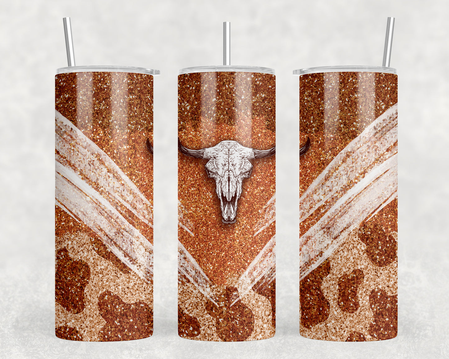 Western Skull 20oz Skinny Tumbler - 2421