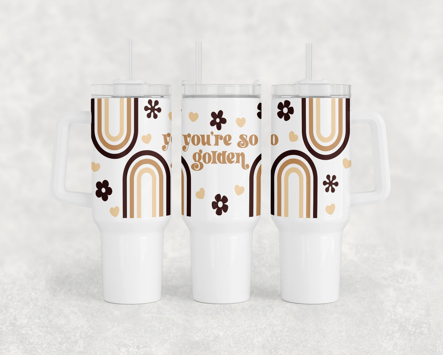 Retro Rainbows 40oz Tumbler - 2423