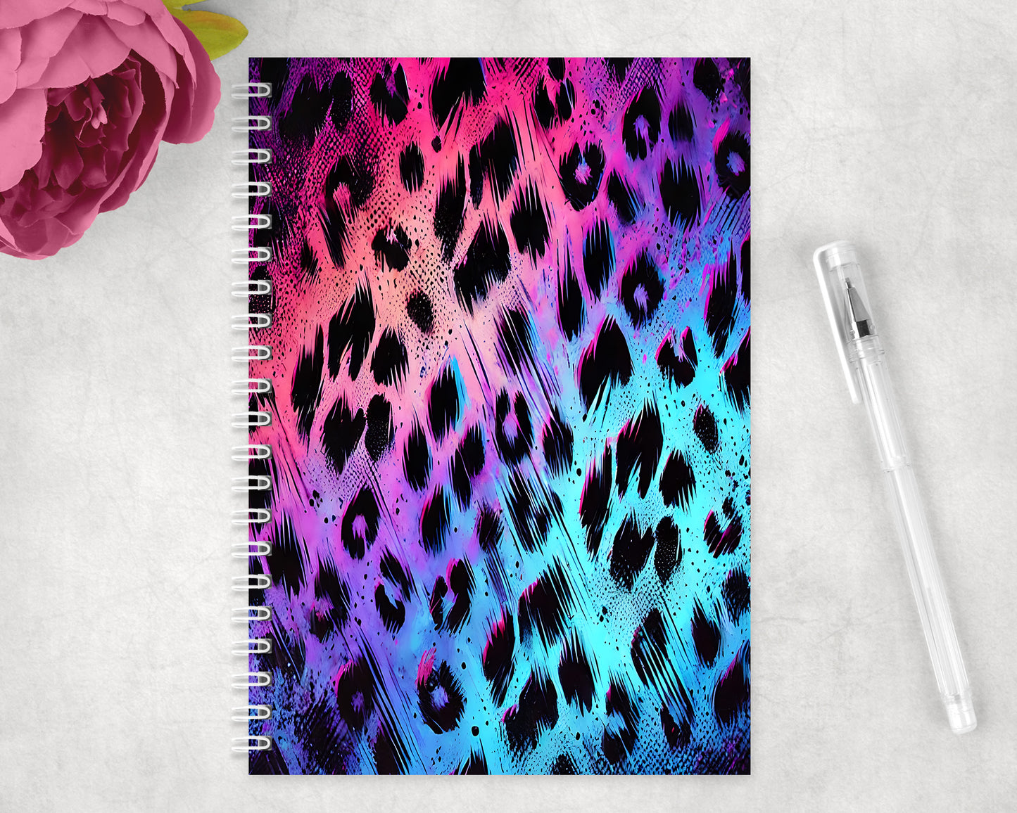 Leopard Print Spiral Lined A5 Journal - 242