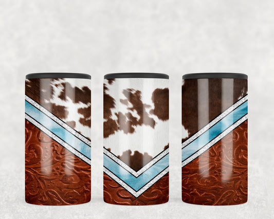 Printed Cowhide V 5-in-1 Can Hugger Tumbler - 2432