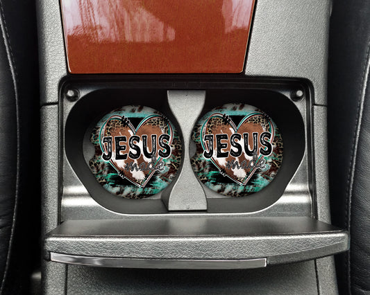 Jesus Made Car Coaster Set - 2456