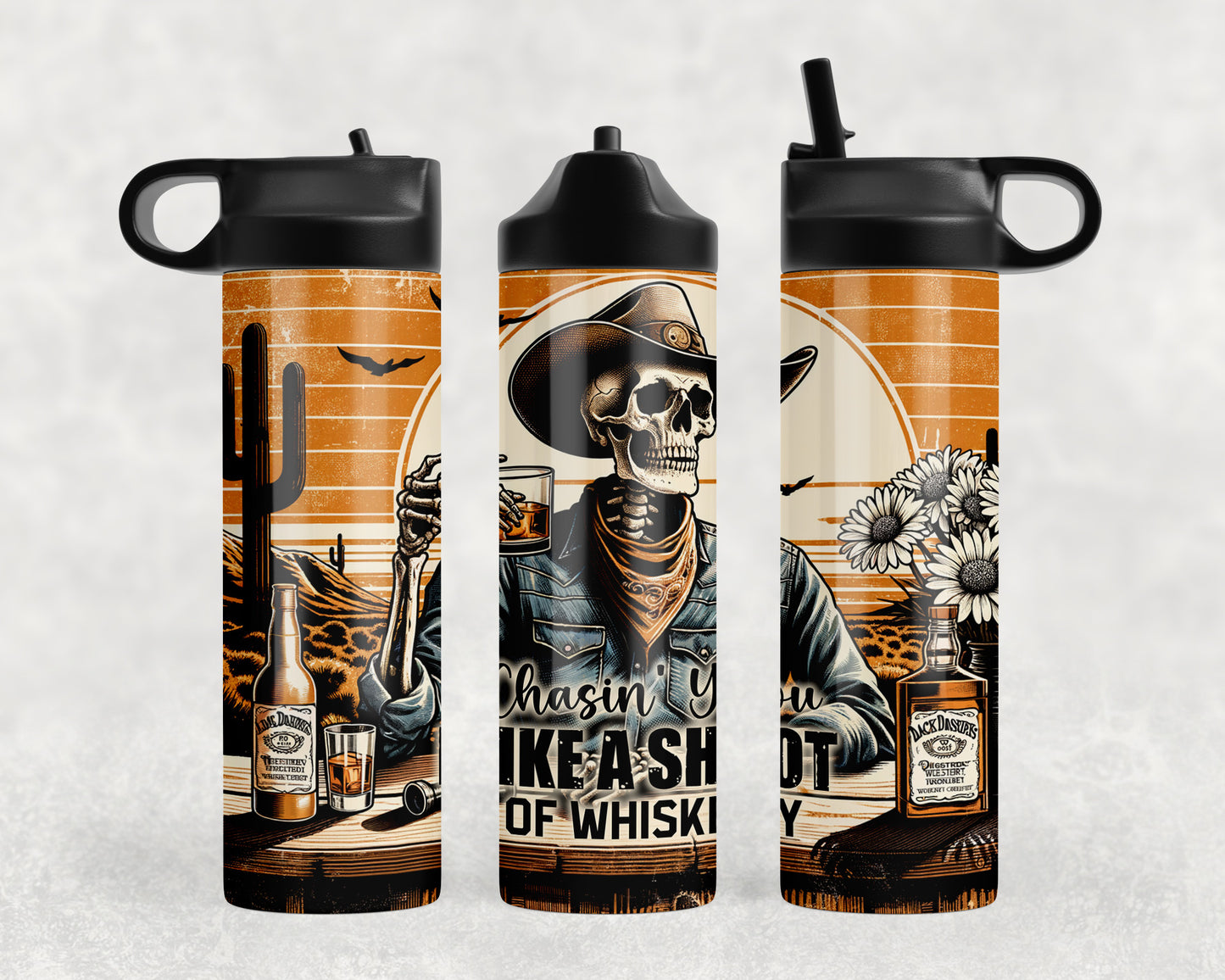 Chasin' You Like A shot Skeleton Water Bottle - 245