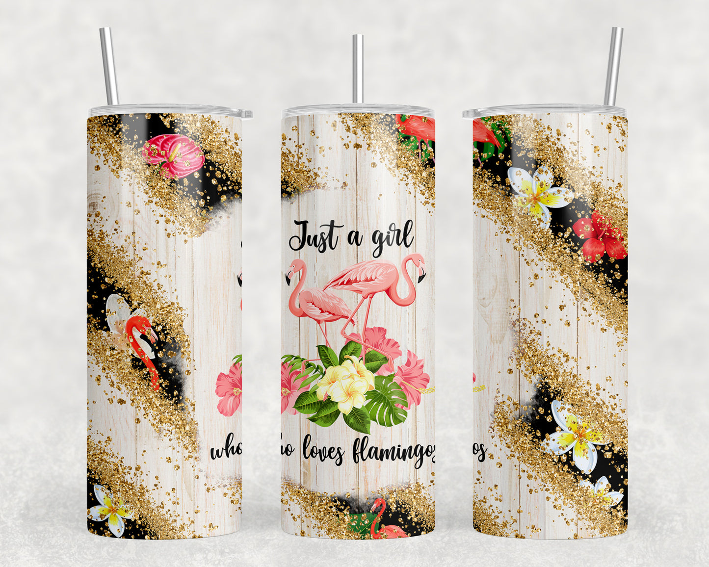 Flamingos 20oz Skinny Tumbler - 2464