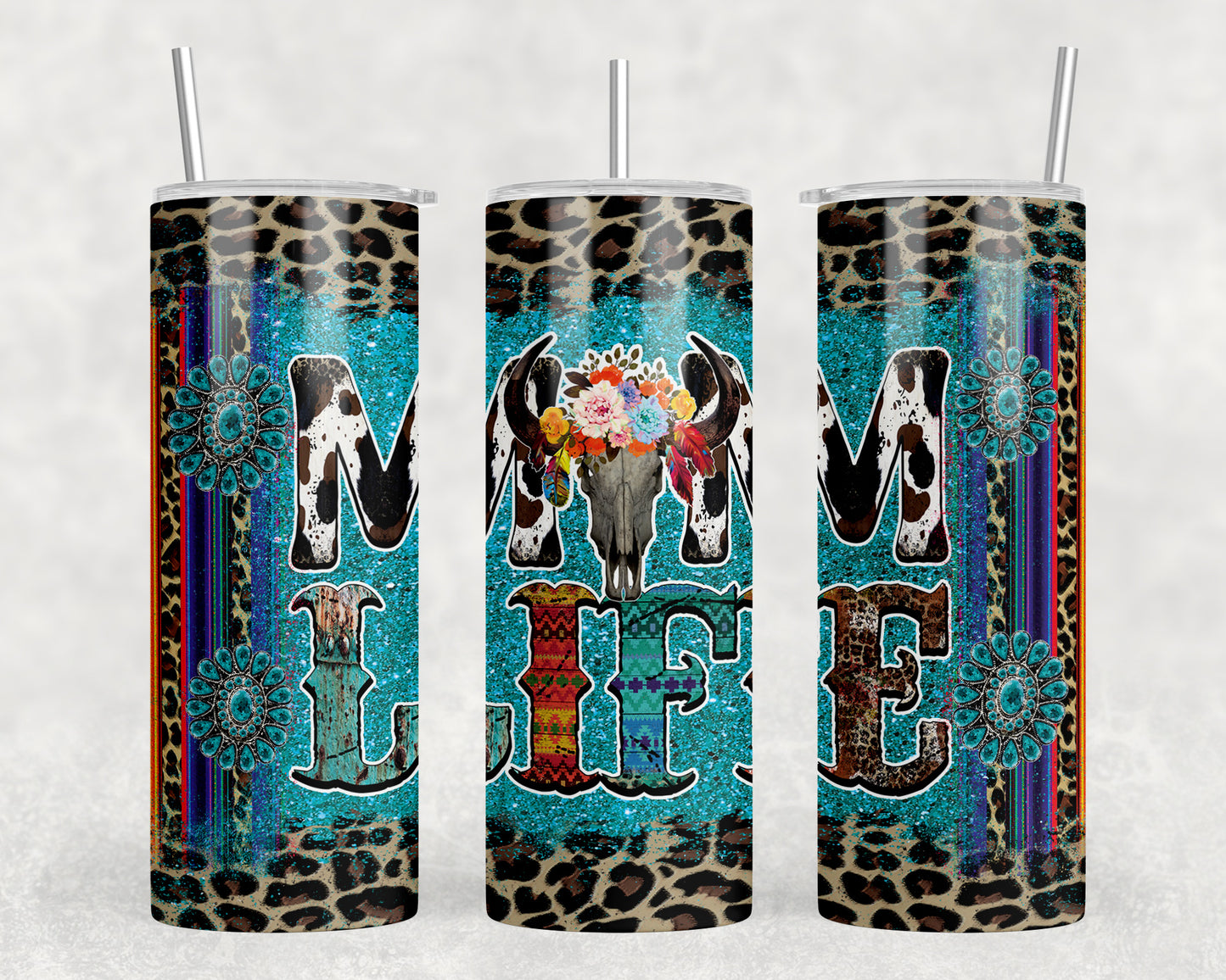 Western Mom Life 20oz Skinny Tumbler - 2469