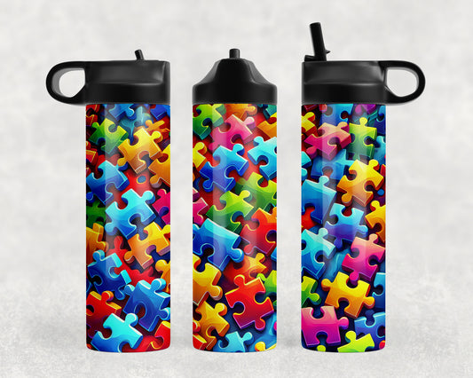 Puzzle Pieces Water Bottle - 247