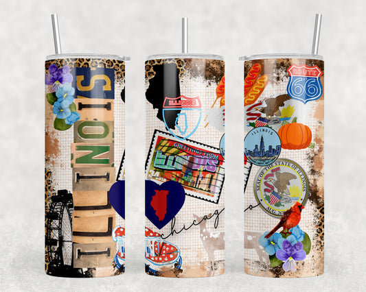 Illinois 20oz Skinny Tumbler - 2482