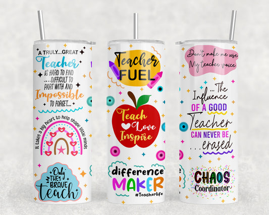 Teacher 20oz Skinny Tumbler - 2499