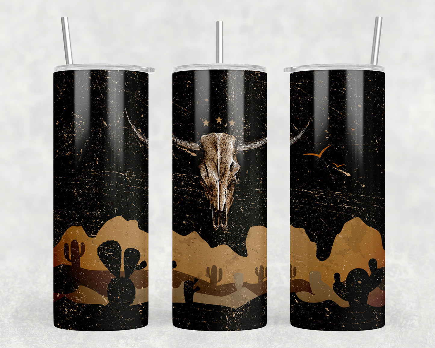 Desert Skull 20oz Skinny Tumbler - 2508