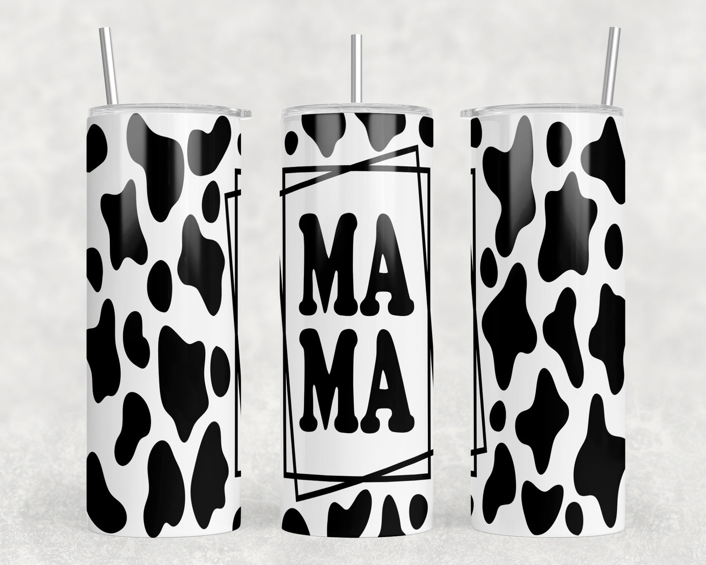 Cow Print Mama 20oz Skinny Tumbler - 2517