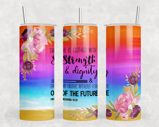 Bible Verse 20oz Skinny Tumbler - 2518