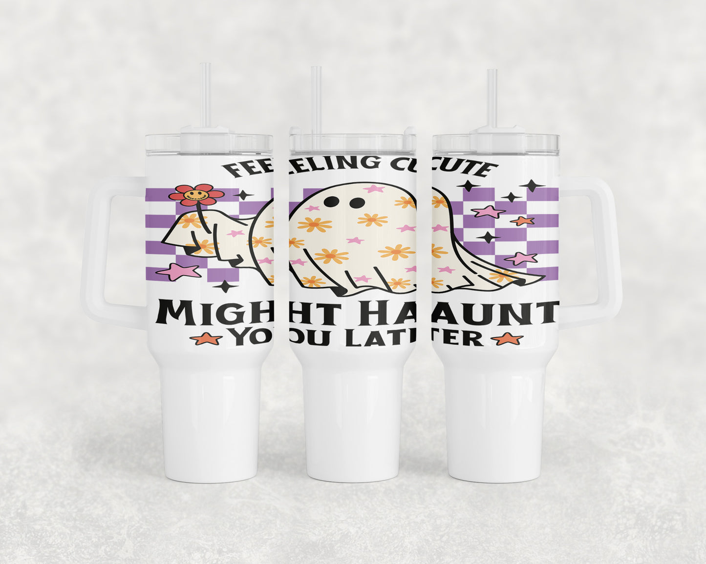 Cute Halloween Ghost 40oz Tumbler - 2523