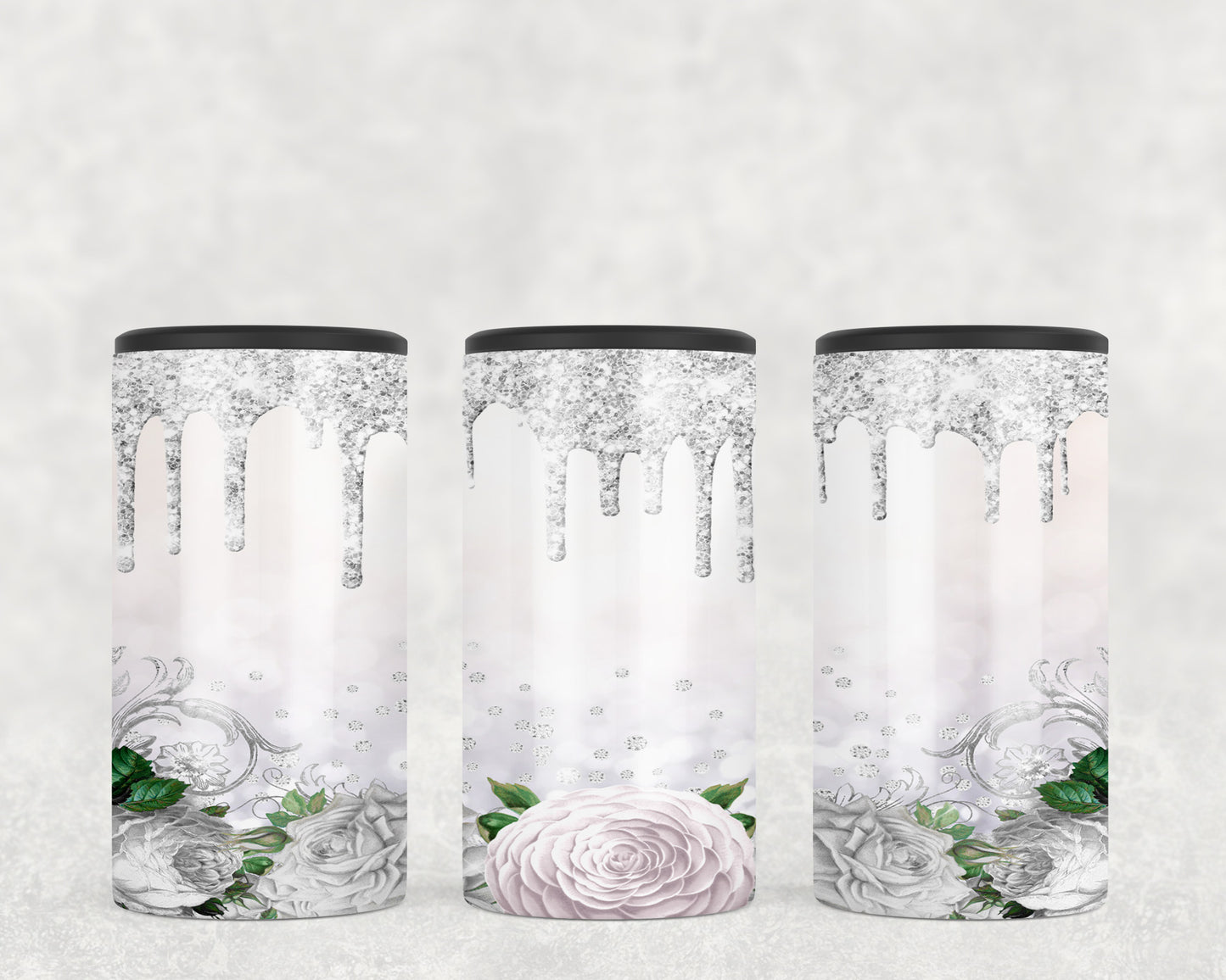 White Roses 5-in-1 Can Hugger Tumbler - 2529