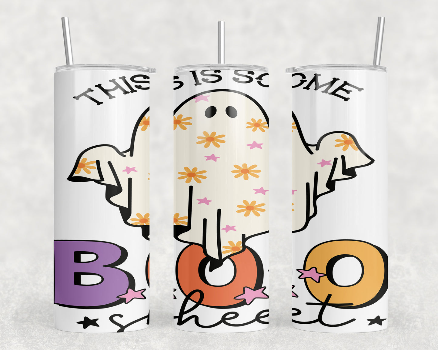 Halloween Cute Ghost 20oz Skinny Tumbler - 2538