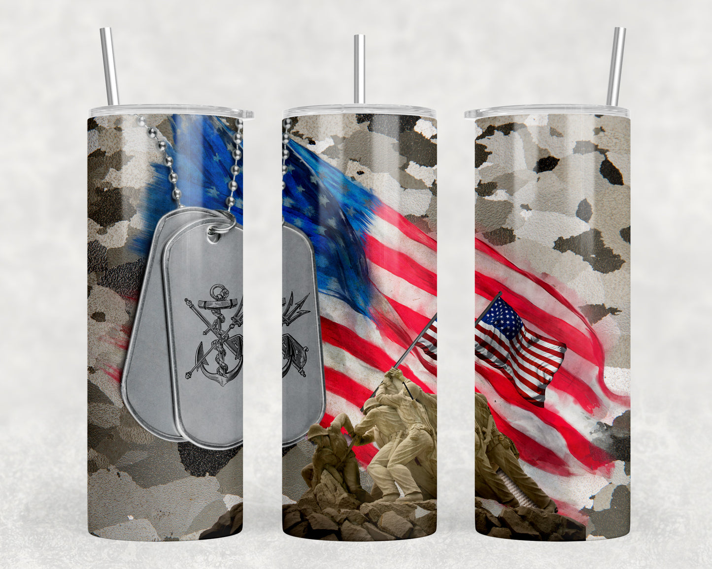 Military 20oz Skinny Tumbler - 2543