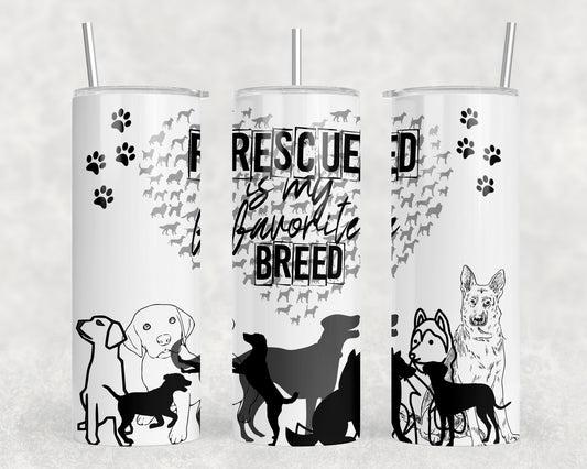 Rescue Dog 20oz Skinny Tumbler - 2544