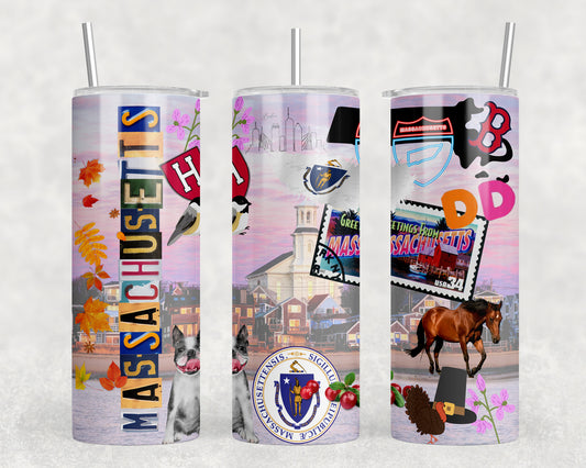 Massachusetts 20oz Skinny Tumbler - 2545