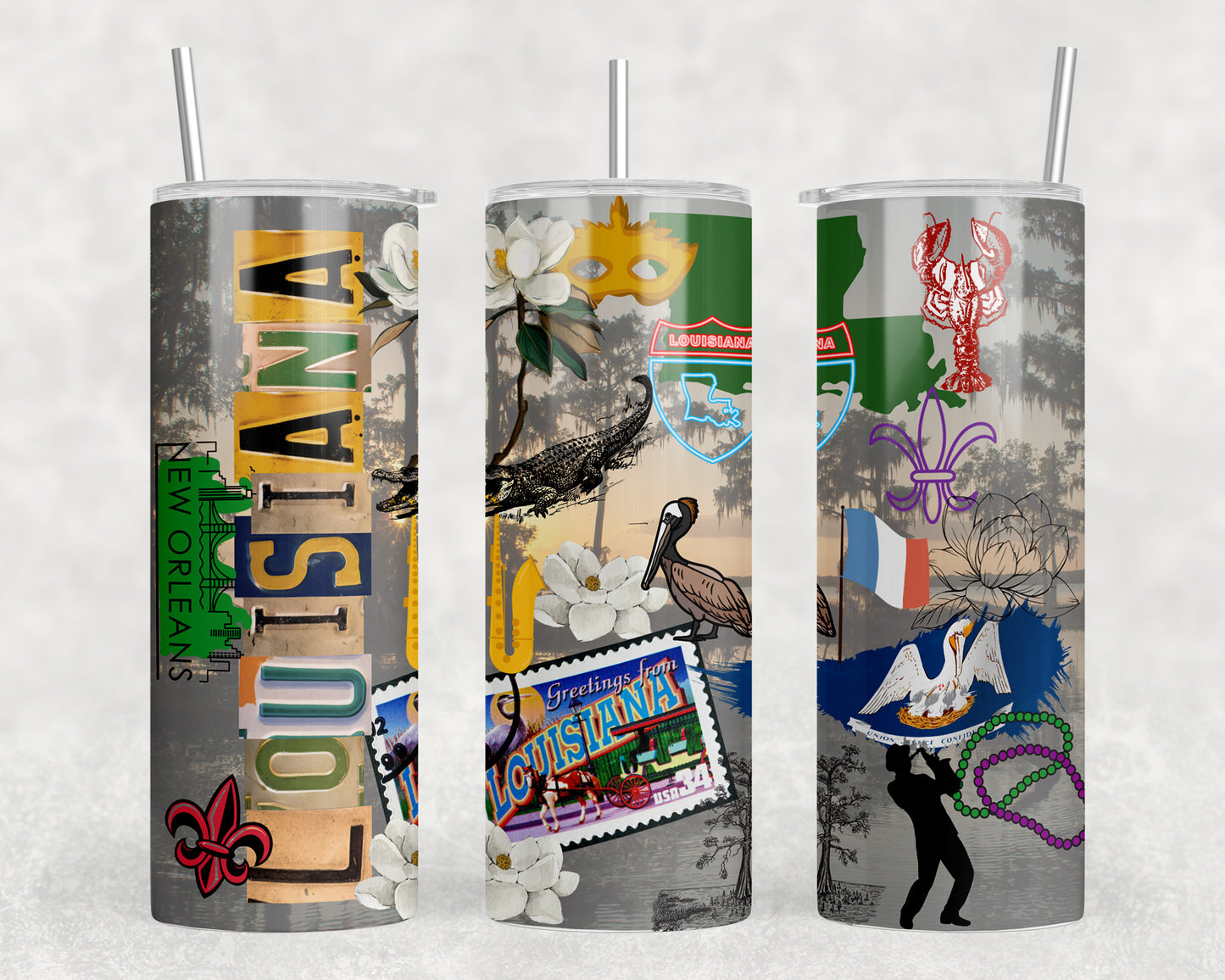 Louisiana 20oz Skinny Tumbler - 2548