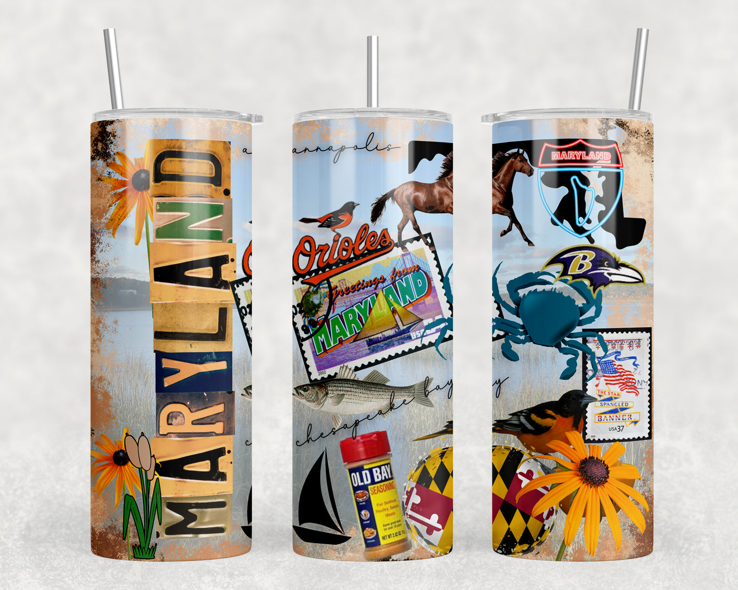 Maryland 20oz Skinny Tumbler - 2558