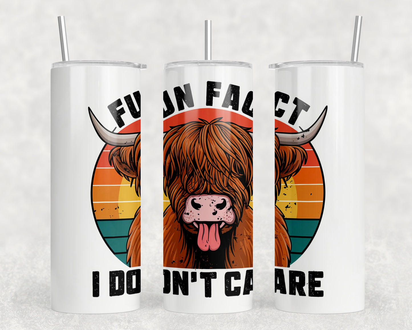 Funny Highland Cow 20oz Skinny Tumbler - 255