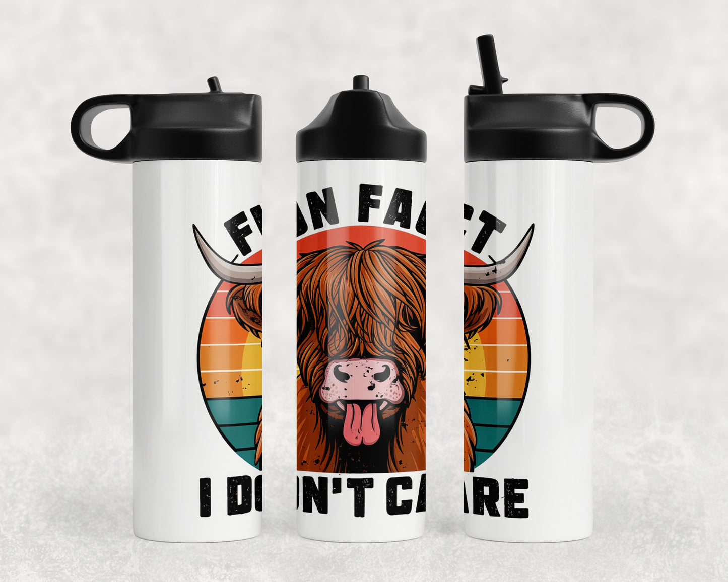 Funny Highland Cow Water Bottle - 255