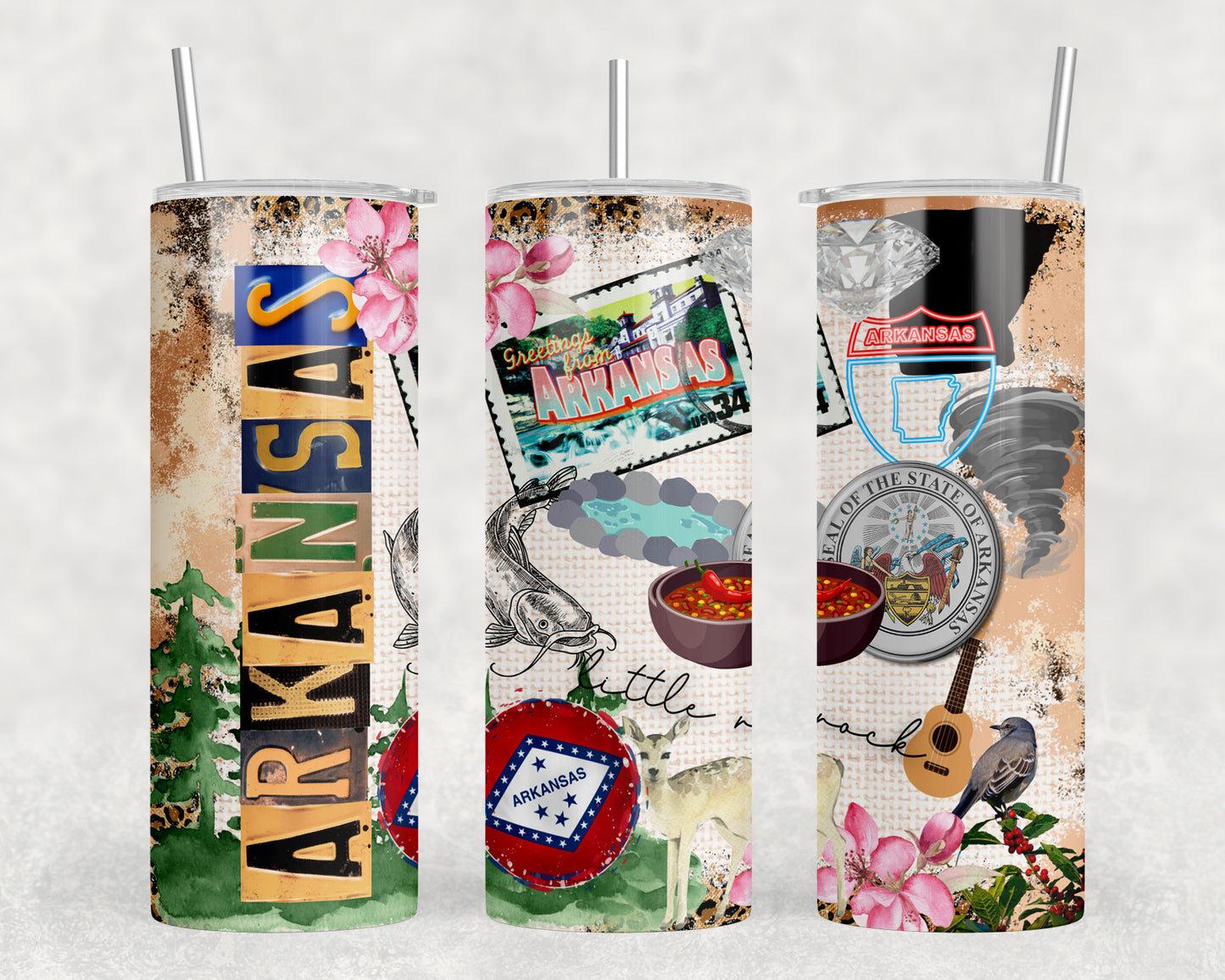 Arkansas 20oz Skinny Tumbler - 2568