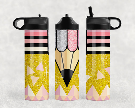 Pencil Teacher School Water Bottle - 257