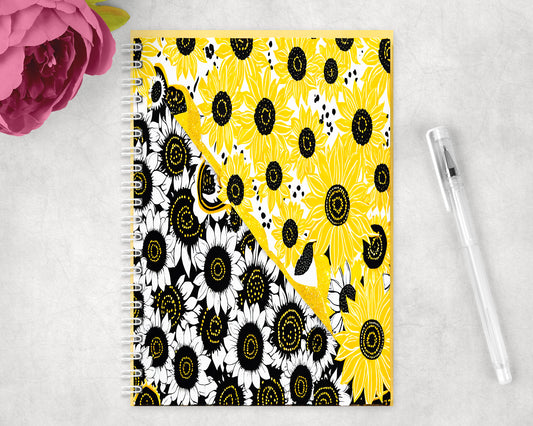 Sunflowers Spiral Lined A5 Journal - 261