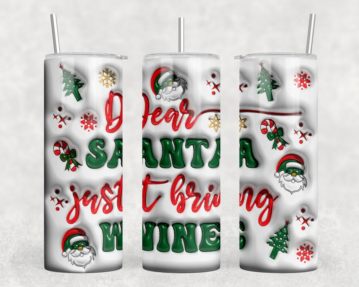 Funny Christmas 20oz Skinny Tumbler - 266