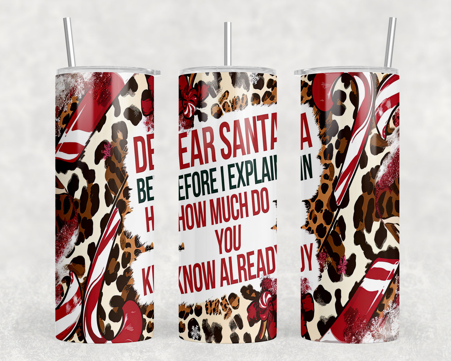 Funny Christmas 20oz Skinny Tumbler - 269