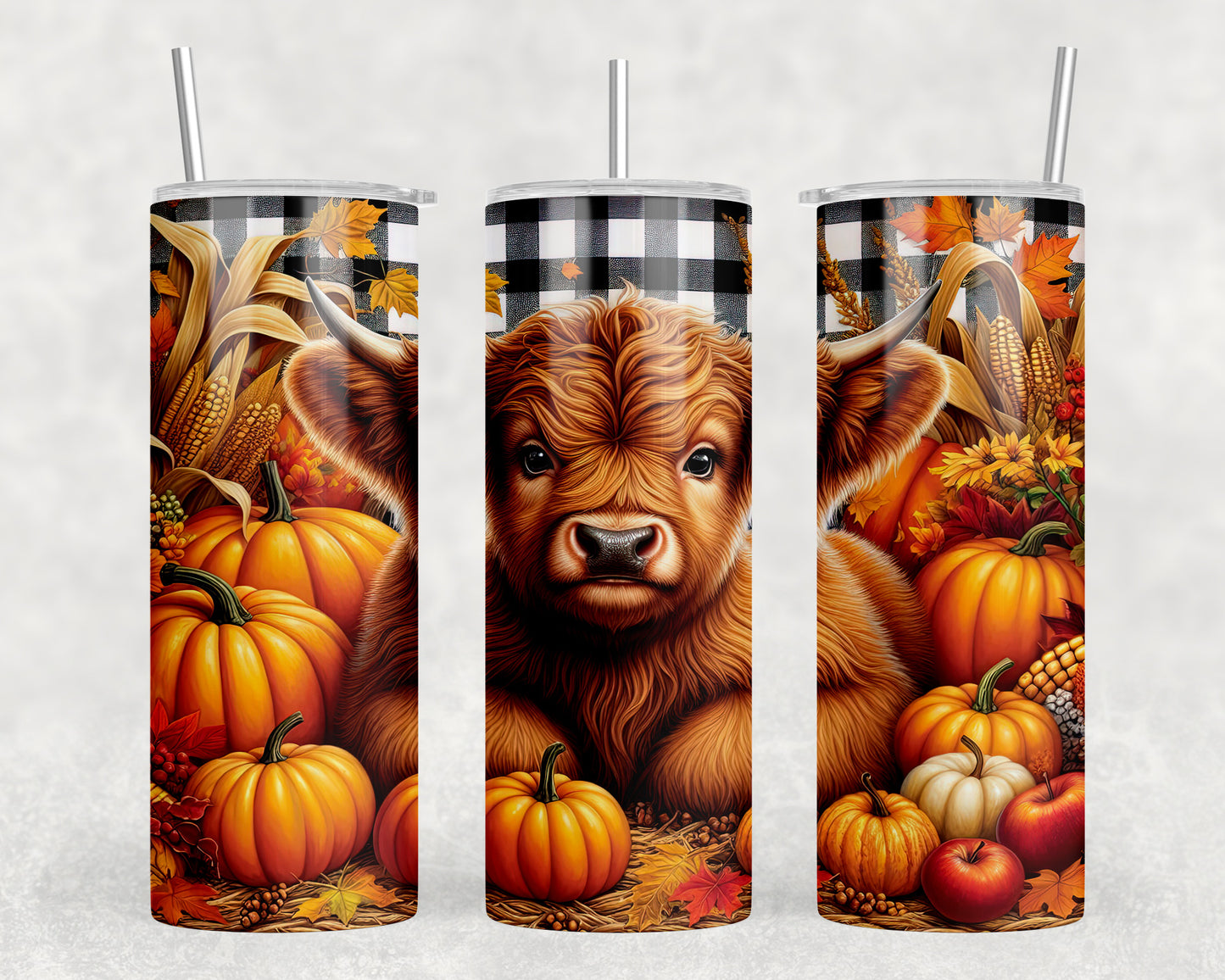 Fall Cow 20oz Skinny Tumbler - 270