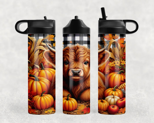 Fall Cow Water Bottle - 270