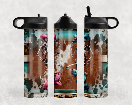 Western Dancing Skeletons Water Bottle - 271