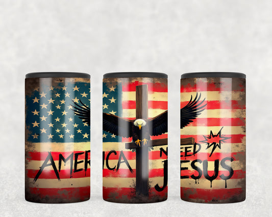 America Needs Jesus 5-in-1 Can Hugger Tumbler - 272