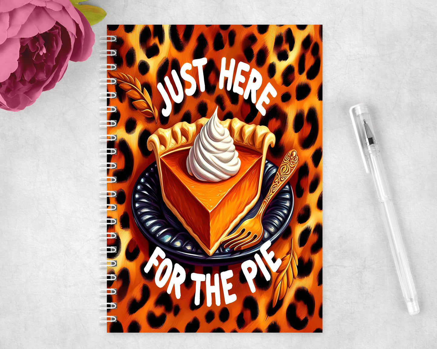 Funny Thanksgiving Pie Spiral Lined A5 Journal - 273