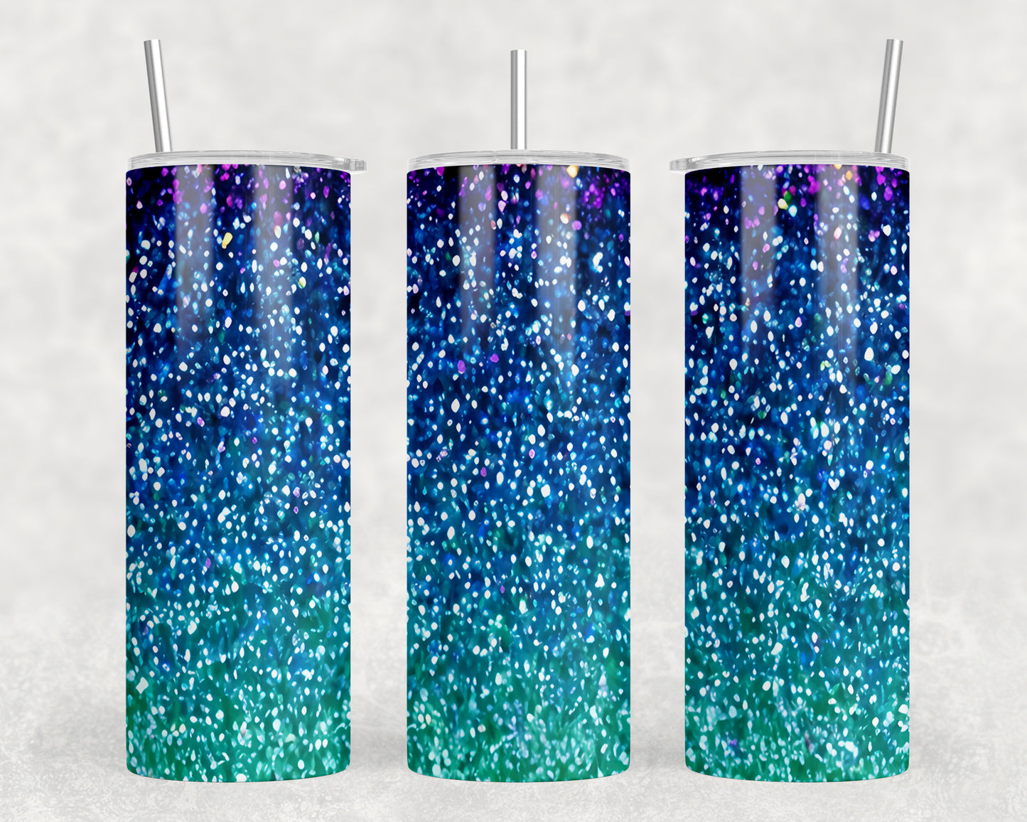 Faux Printed Glitter 20oz Skinny Tumbler - 275