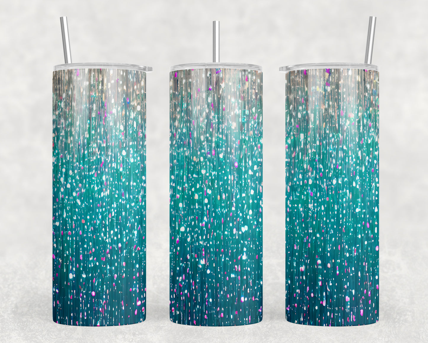 Faux Printed Glitter 20oz Skinny Tumbler - 283