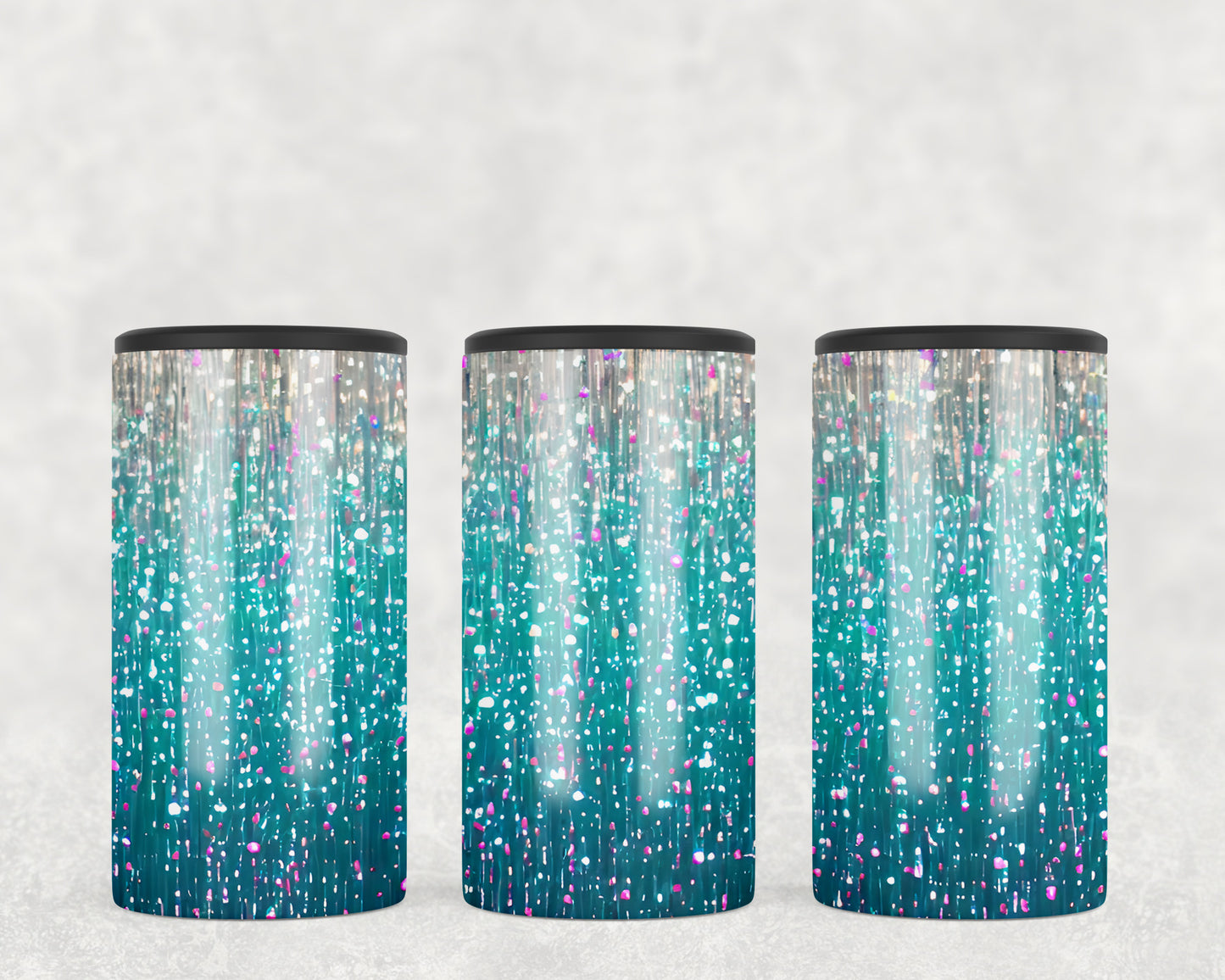 Faux Printed Glitter 5-in-1 Can Hugger Tumbler - 283