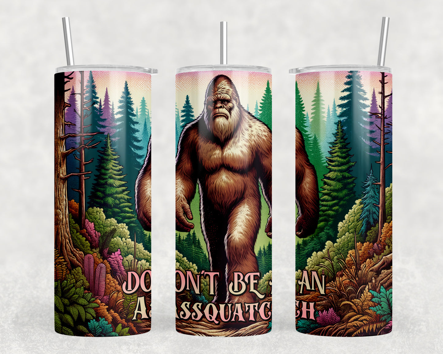 Funny Bigfoot Sasquatch 20oz Skinny Tumbler - 296