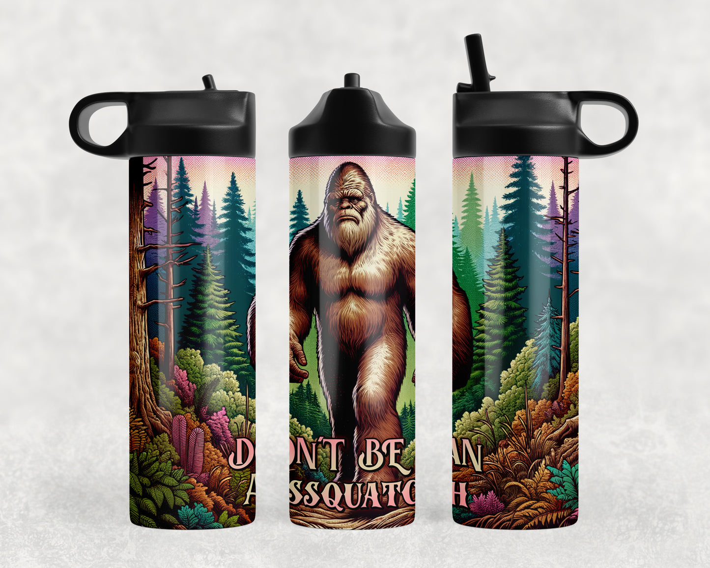 Funny Bigfoot Sasquatch Water Bottle - 296