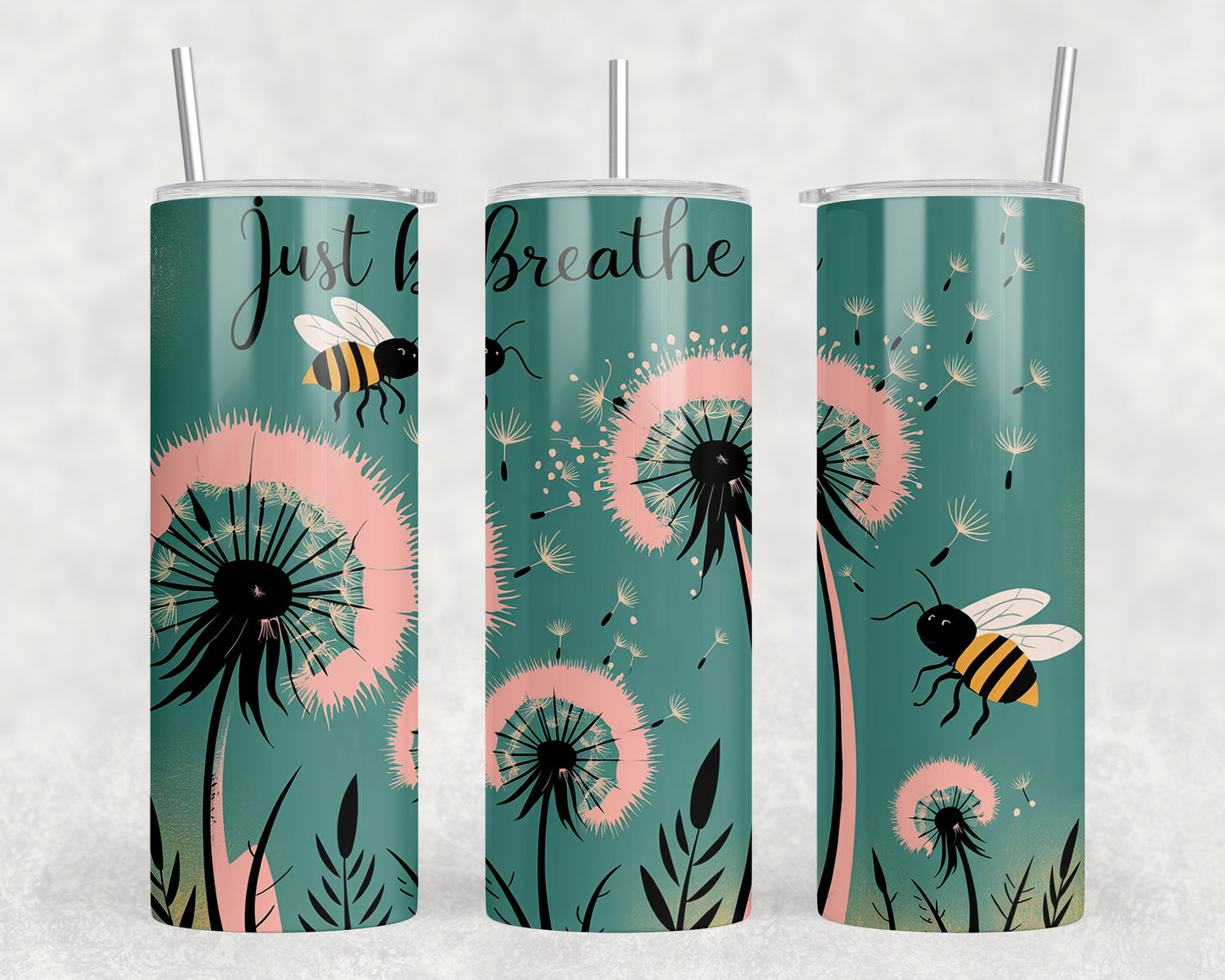 Just Breathe Dandelion 20oz Skinny Tumbler - 300