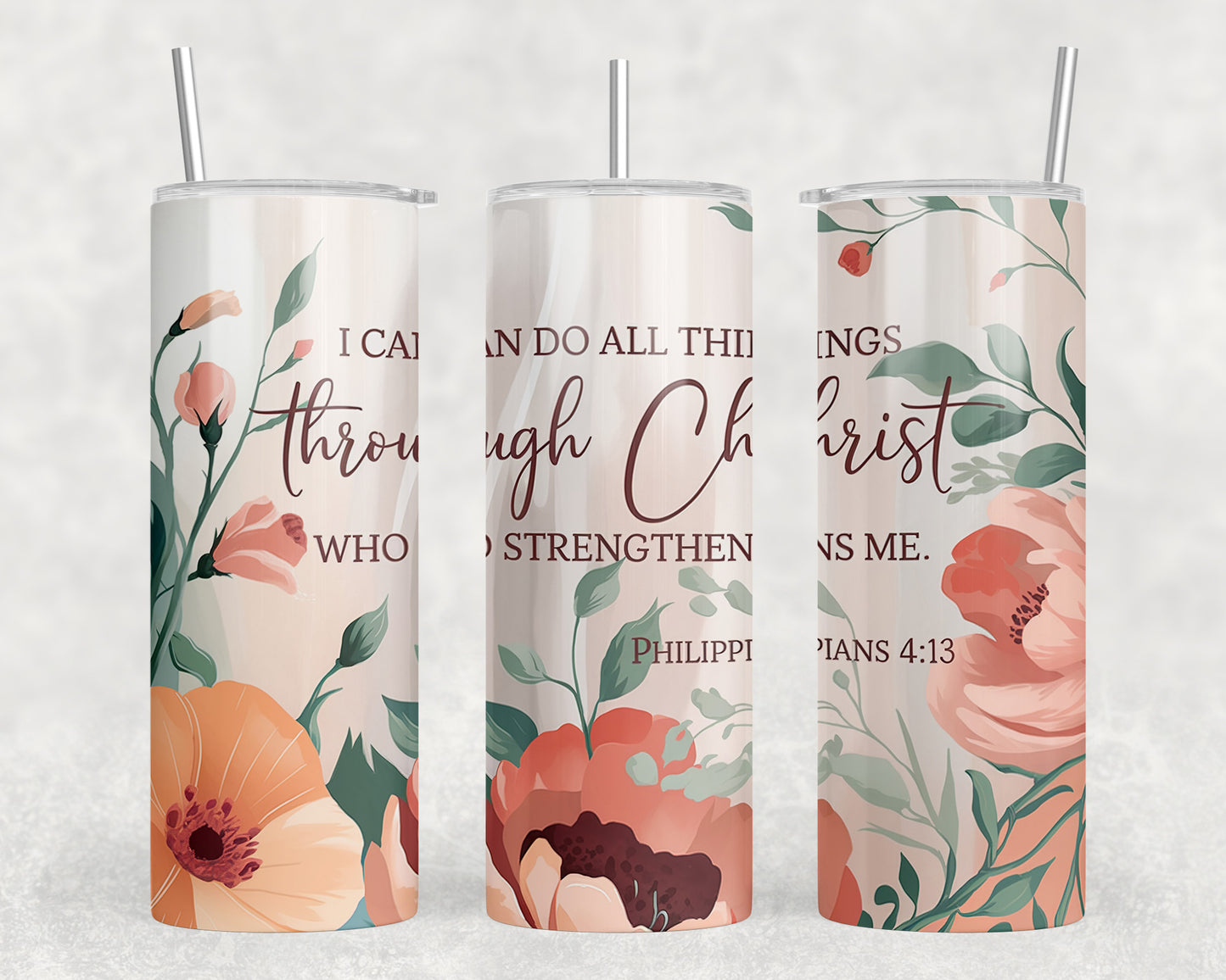 Bible Verse 20oz Skinny Tumbler - 304