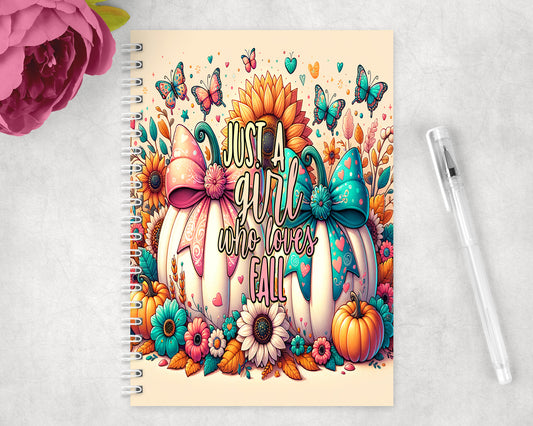 Fall Pumpkins Spiral Lined A5 Journal - 308